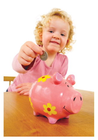 HSUK child putting money in a moneybox
